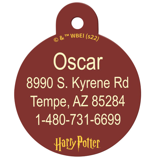Large Circle Harry Potter Deathly Hallows, Pet ID Tag