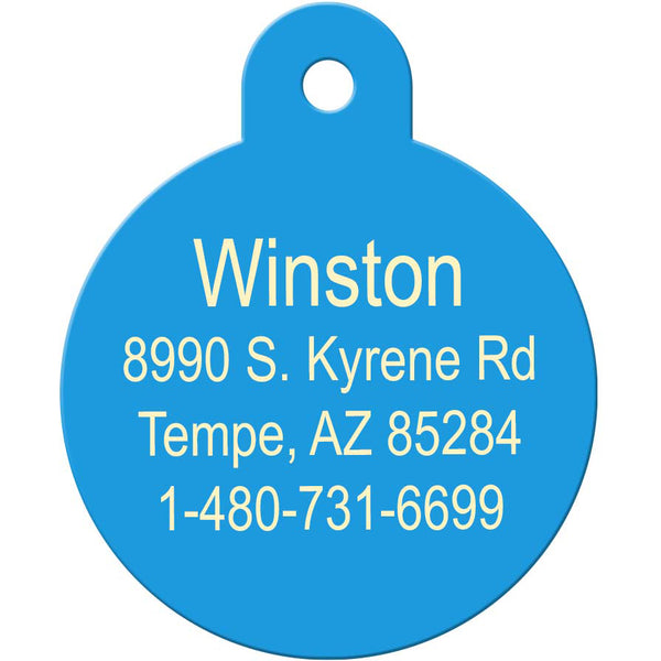 Popsicle Pet ID Tag, Large Circle