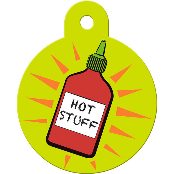 Hot Stuff Pet ID Tag, Large Circle