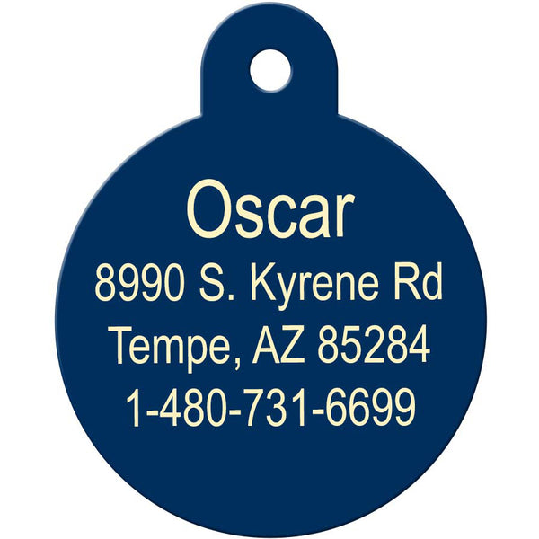 Cheeseburger Pet ID Tag, Large Circle