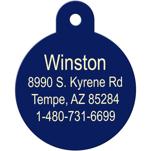 Ship Anchor Pet ID Tag, Large Circle