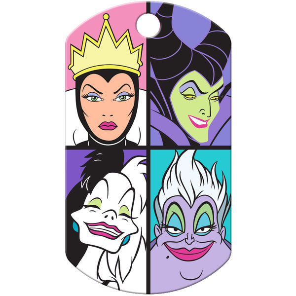 Disney Villains Large Military Pet ID Tag