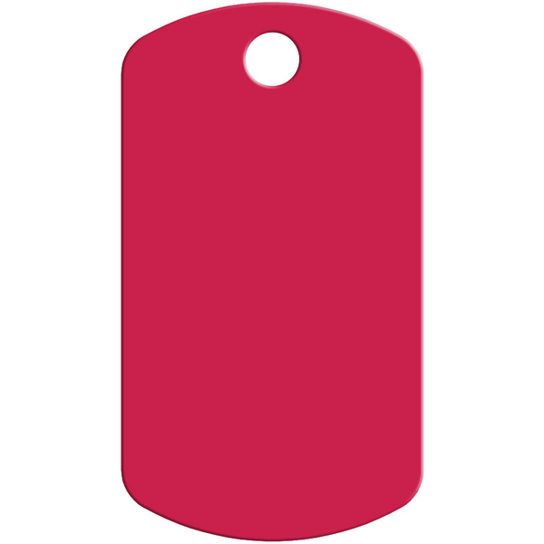 Raspberry Anodized Aluminum Small Military Pet ID Tag
