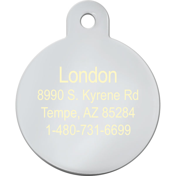 Large Circle Daisy Pet Tag