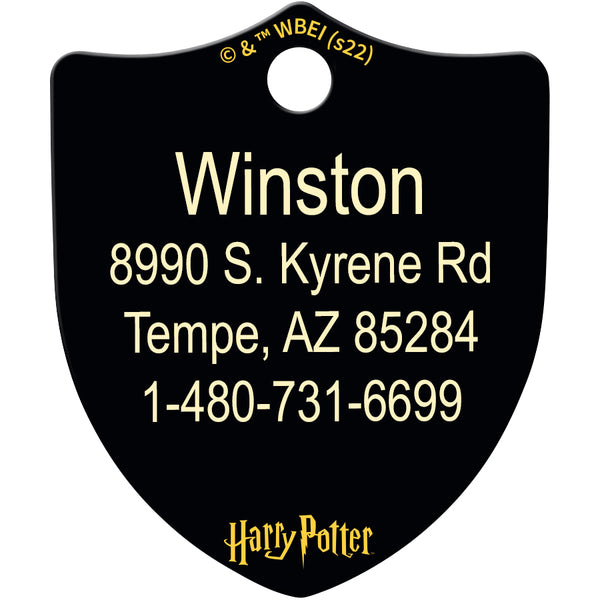 Large Shield Harry Potter Hufflepuff Crest, Pet ID Tag
