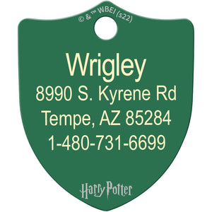 Large Shield Harry Potter Slytherin Crest, Pet ID Tag