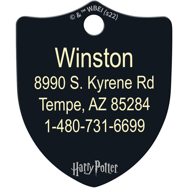 Large Shield Harry Potter Hogwarts Crest, Pet ID Tag