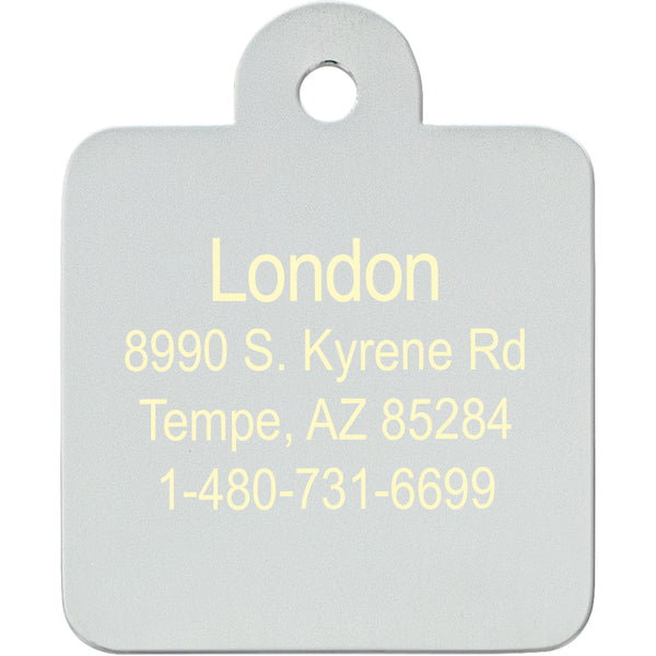 Large Square Union Jack Flag Pet Tag
