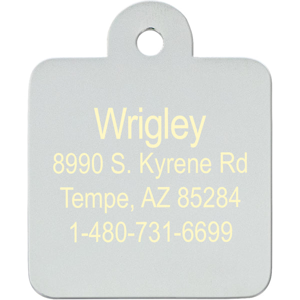Large Square California Flag Pet Tag