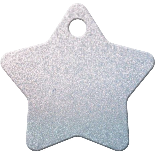 "The Showgirl" Orange Glitter Star Pet ID Tag