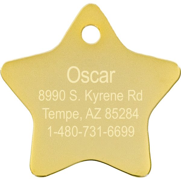 Star Embossed Starbrust Pet Tag