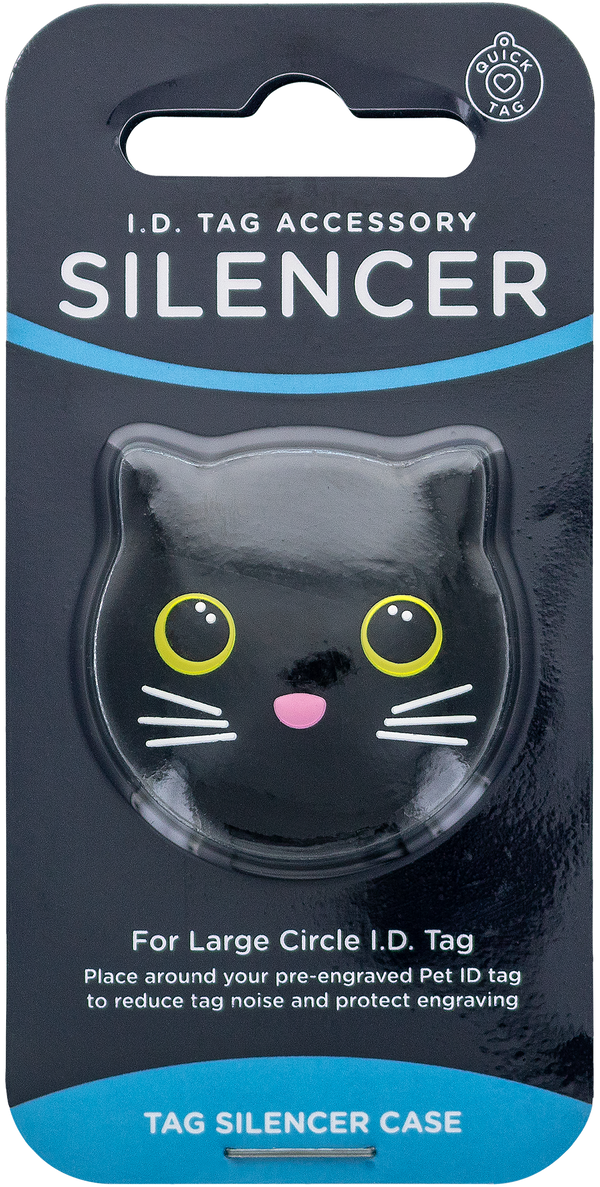 Large Circle Black Cat Silent Tag Cover