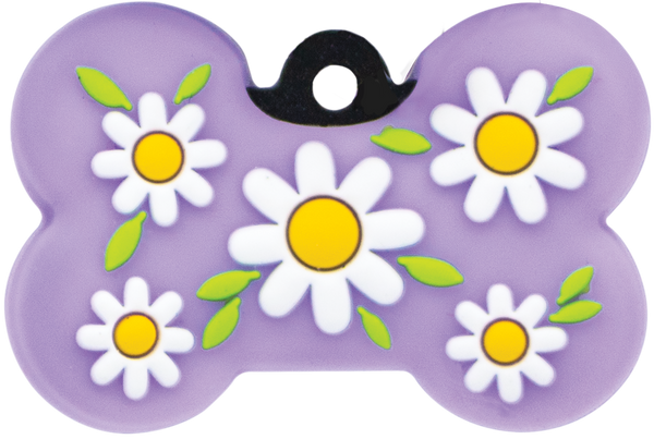 Large Bone Daisy Silent Tag Cover