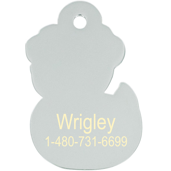 Rubber Duck Pet Tag, Puppy