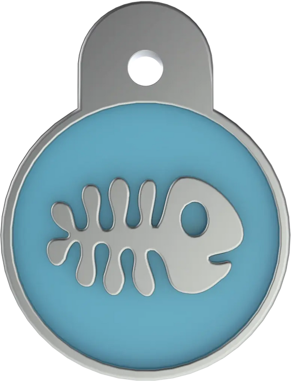 Small Fish Bone Pet Tag