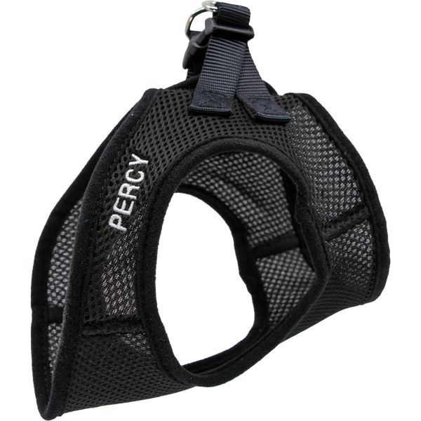 Personalized Mesh Pet Harness Black