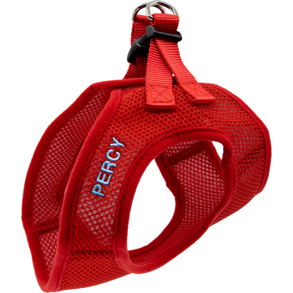 Personalized Mesh Pet Harness Red