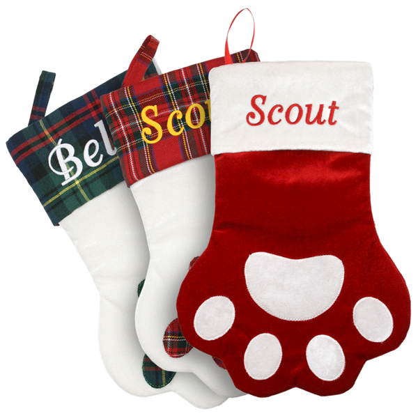Pet Paw Holiday Stocking Cats & Dogs