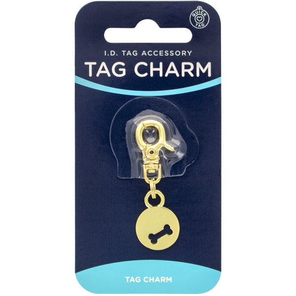 Bone Cut-Out, Gold Tag Charm