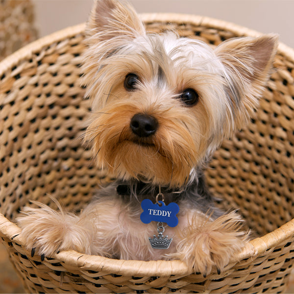 Crown, Antique Silver Tag Charm