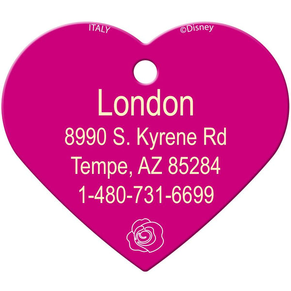 Belle Large Heart Disney Princess Pet ID Tag - Beauty and the Beast