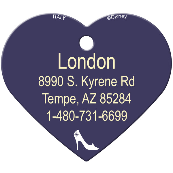 Cinderella Castle, Large Heart Disney Princess Pet ID Tag
