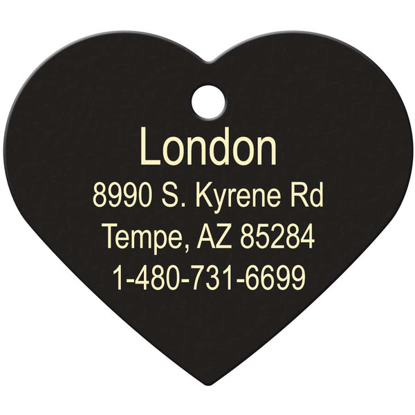 "Daddy's Girl" Tattoo Heart Pet ID Tag, Large