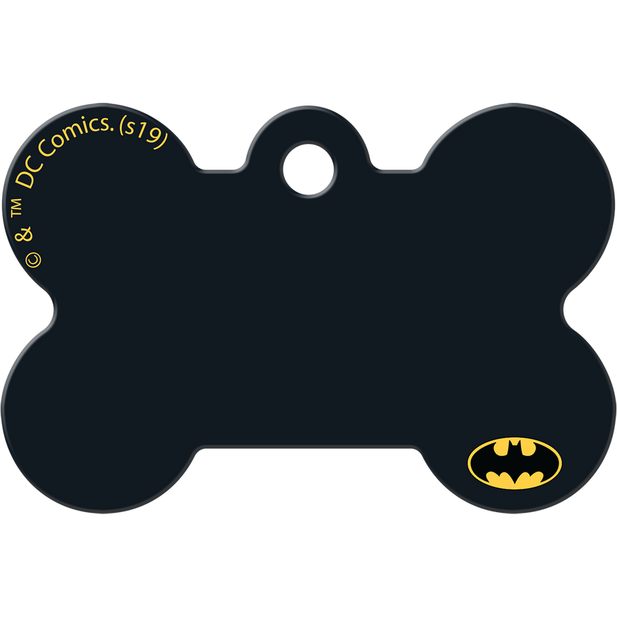 Batman Logo Medium Bone Pet ID Tag