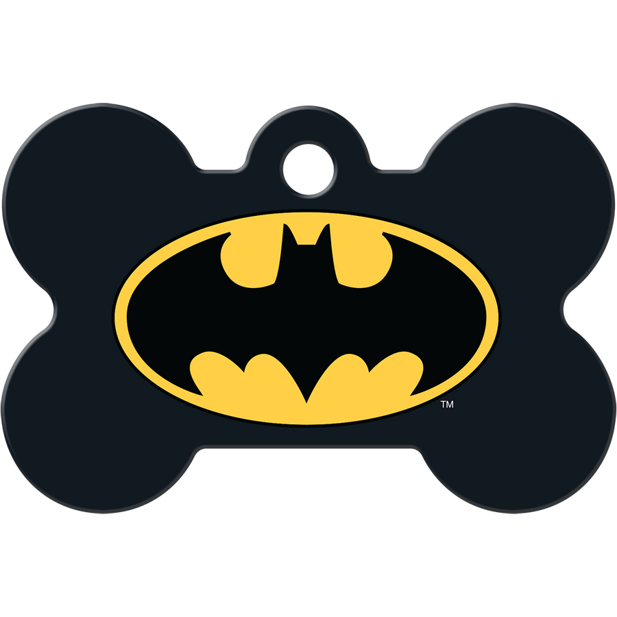 Batman Logo Medium Bone Pet ID Tag