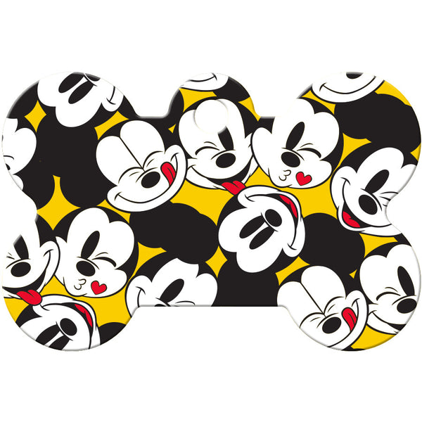 Mickey Mouse Print Medium Bone Disney Pet ID Tag