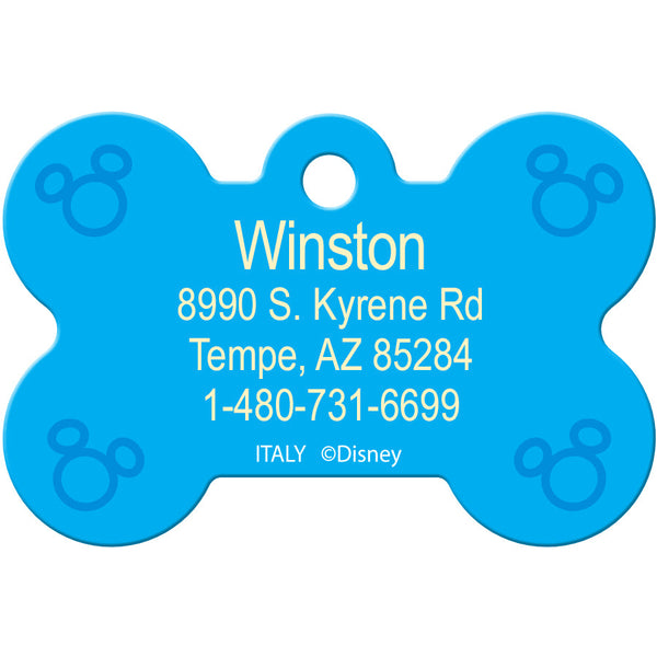 Mickey Mouse Logo Medium Bone Disney Pet ID Tag