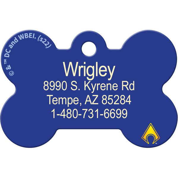 DC Comics Aquaman Medium Bone Pet ID Tag