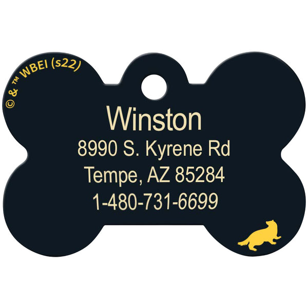 Medium Bone Harry Potter Hufflepuff Flag, Pet ID Tag