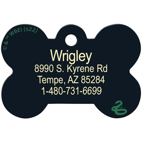 Medium Bone Harry Potter Slytherin Flag Pet ID Tag