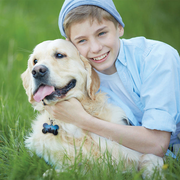 Cityscape Pet ID Tag, Medium Bone