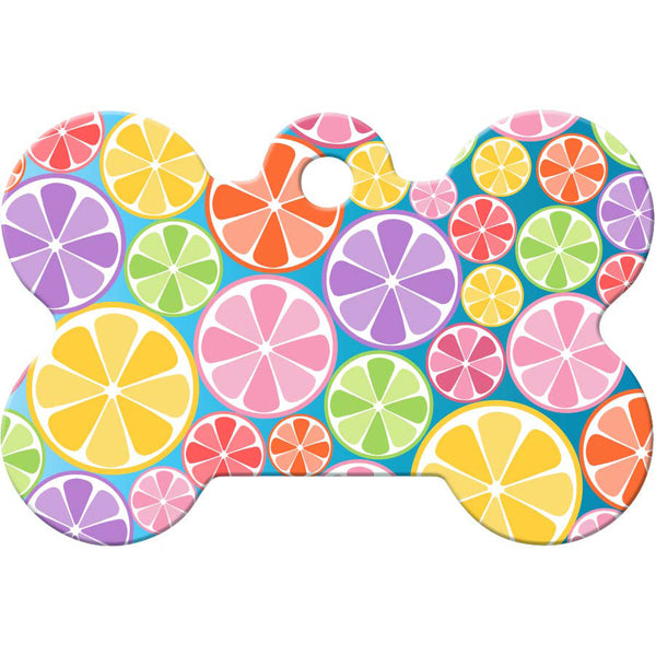 Fruity Citrus Pet ID Tag, Medium Bone