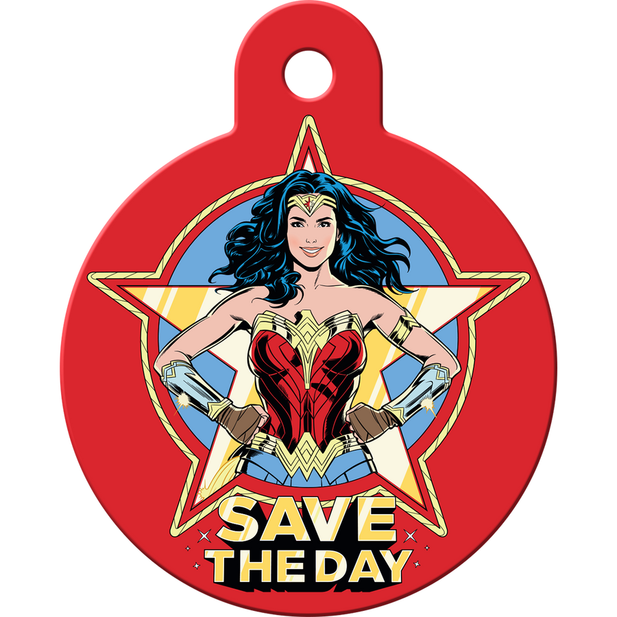 Wonder Woman Pet ID Tag, Large Circle