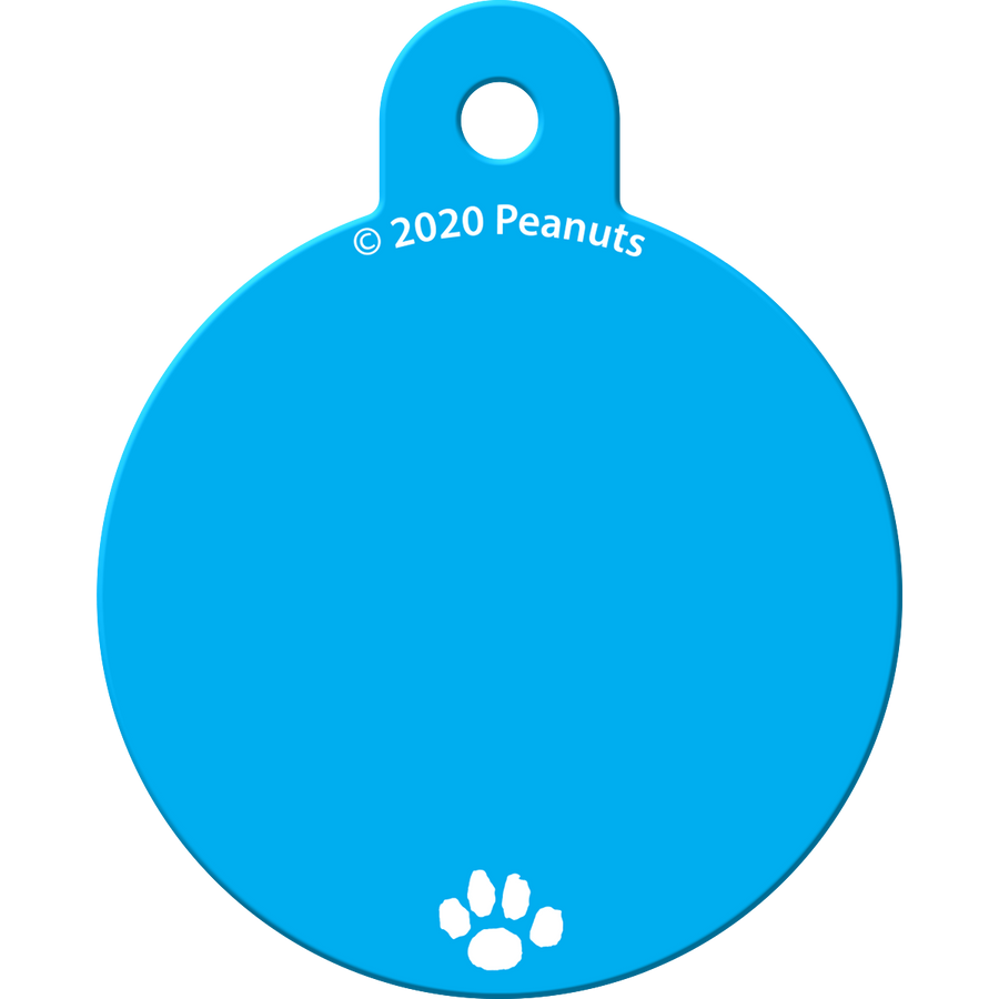 Snoopy Bowl Pet ID Tag, Large Circle