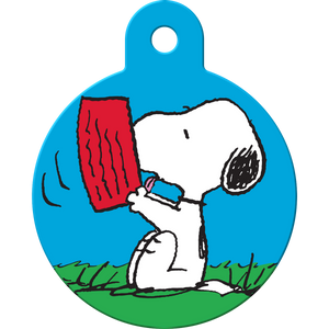 Snoopy Bowl Pet ID Tag, Large Circle