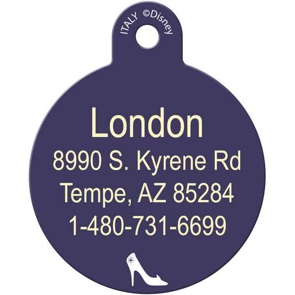 Cinderella Large Circle Disney Princess Pet ID Tag - Cinderella