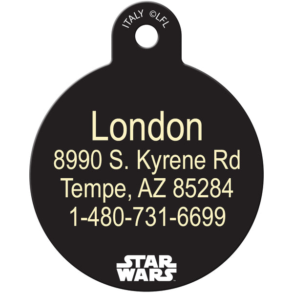 Rebel Princess Leia Large Circle Star Wars Pet ID Tag