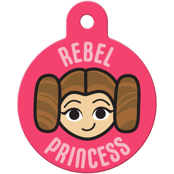 Rebel Princess Leia Large Circle Star Wars Pet ID Tag