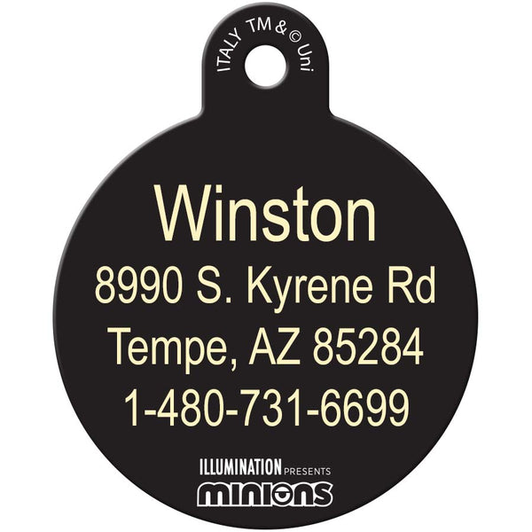Minion Bob with Teddy Bear Circle Pet ID Tag