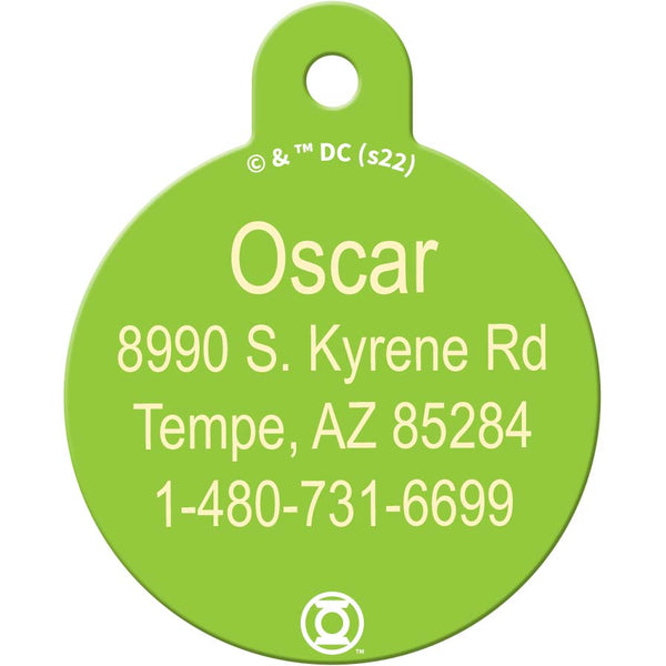 DC Friends Green Lantern Large Circle Pet ID Tag