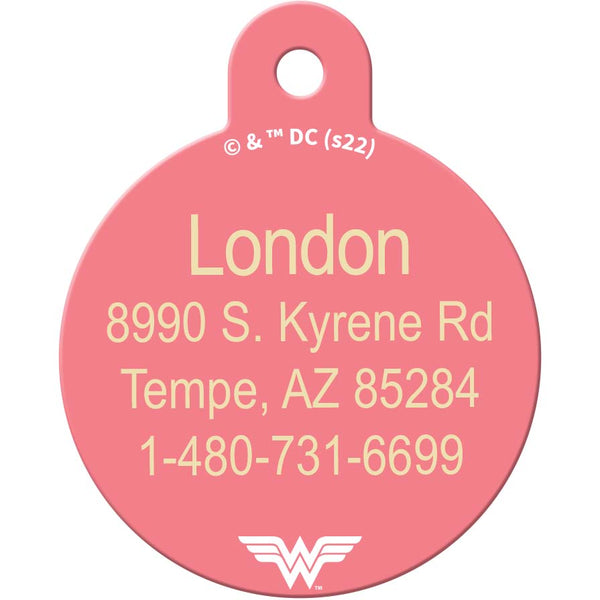 DC Friends Wonder Woman Large Circle Pet ID Tag