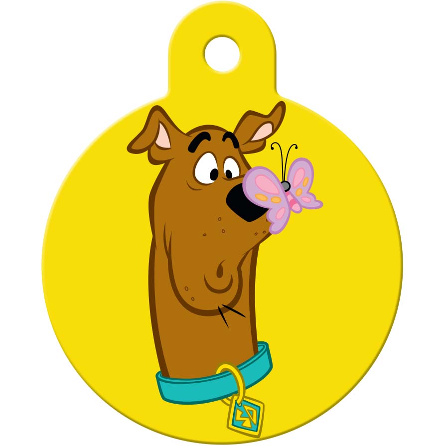 Scooby Doo Butterfly Large Circle Pet ID Tag Quick Tag Scooby Doo Butterfly Large Circle Pet ID Tag Quick Tag