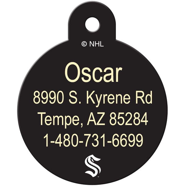 Seattle Kraken Pet ID Tag, Large Circle