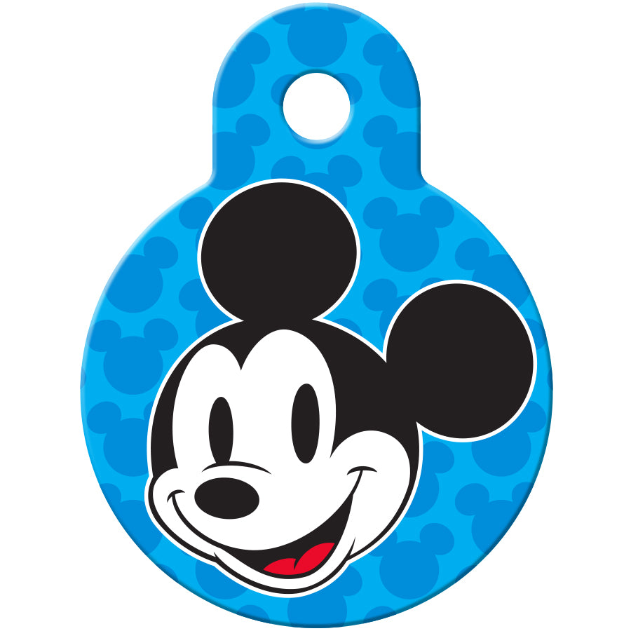 Mickey Mouse Blue Small Circle Disney Pet ID Tag