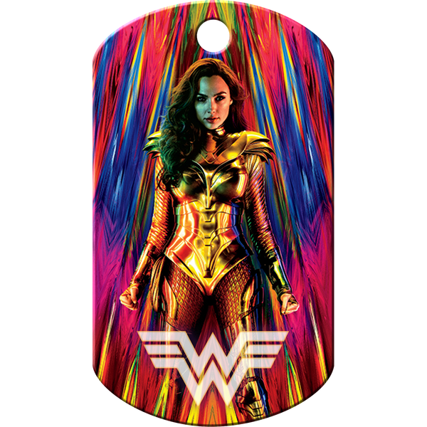 Wonder Woman Gold Pet ID Tag, Large Military