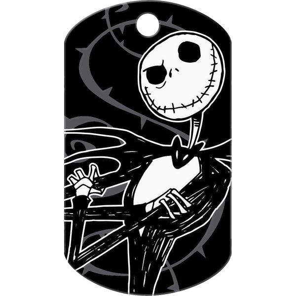 Skellington Large Black Military Disney Pet ID Tag